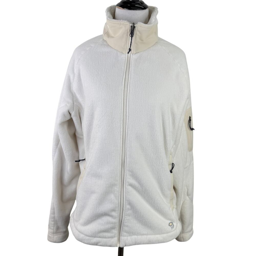 Mountain Hardwear Women's White Fleece Full Zip Jacket Size Large